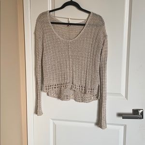 Free People Sand-Colored Sweater